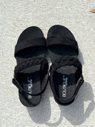 Corky's Black with Leopard Sandals-How Cute is That? Boutique