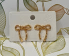 Gold Bow Earrings-How Cute is That? Boutique