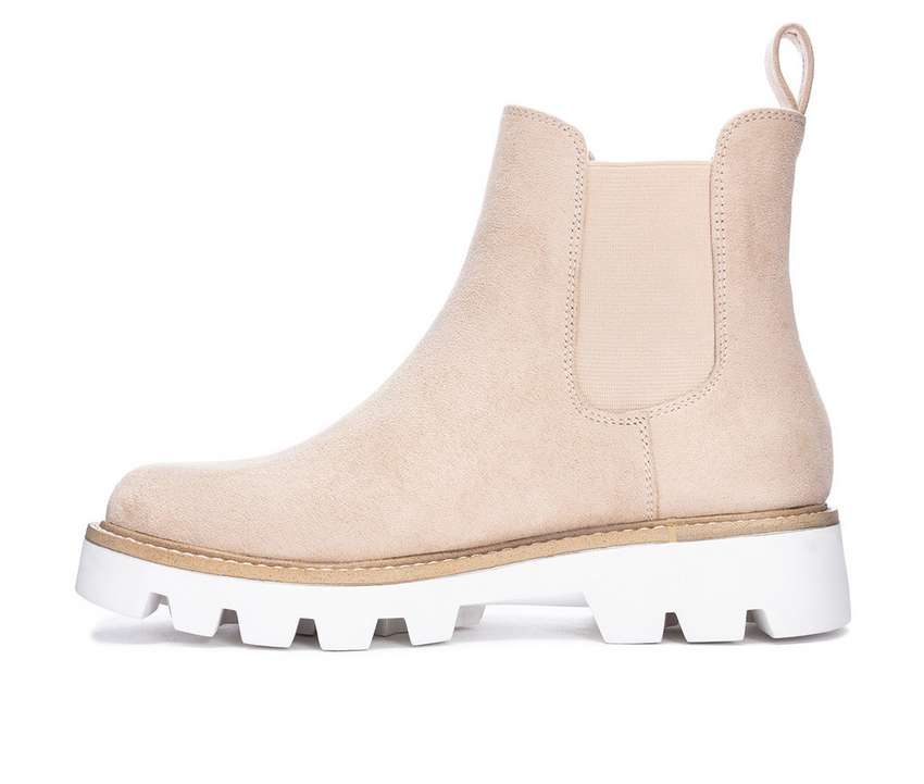 Women's Chinese Laundry Piper Chelsea Boots in Cream-How Cute is That? Boutique