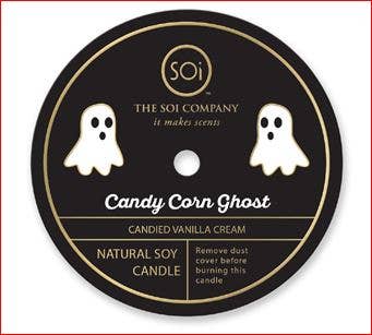 Candy Corn Ghost 12oz Icon Confetti Halloween Candle-How Cute is That? Boutique