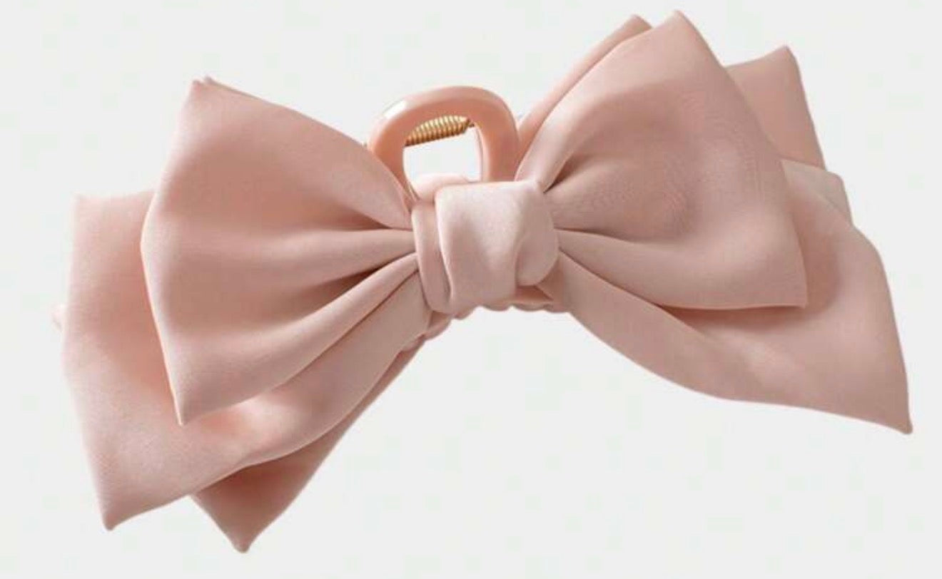 Fabric Bow Hair Claw- large-How Cute is That? Boutique
