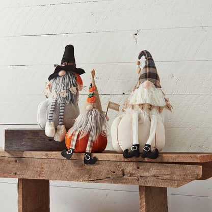 SMALL PUMPKIN DANGLE LEG GNOME