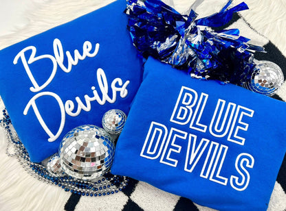Blue Devil Sweatshirt (outline print)