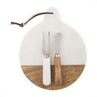 Marble Wood Cheese Set-How Cute is That? Boutique