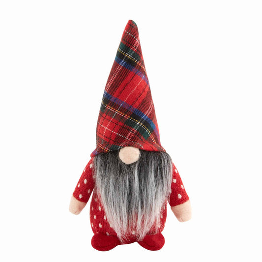 RED TARTAN HAT CHRISTMAS GNOME