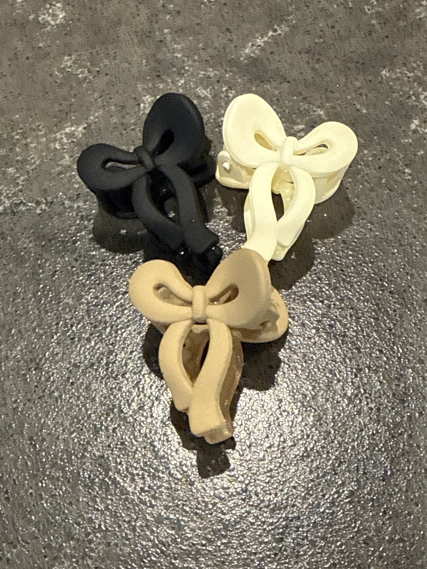 Mini Bow Claw Clip SET