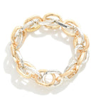 Metal Circular Chain Link Stretch Bracelet-How Cute is That? Boutique