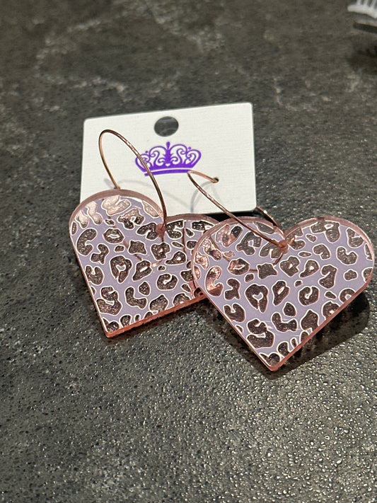 Valentine Heart Shaped Hoop Earrings