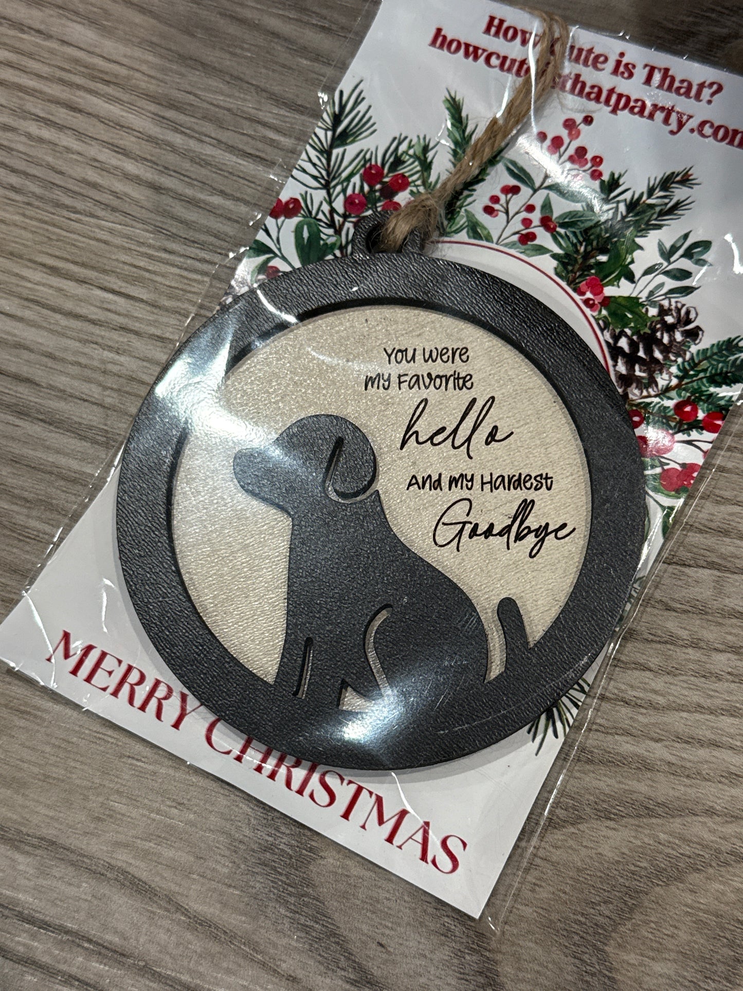 Dog Memorial Ornament