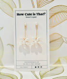 Pearl Flower Drop Earrings-How Cute is That? Boutique