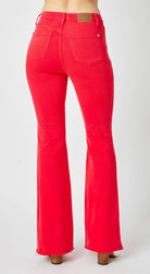 HW Tummy Control Garment Dyed Flare in Red Judy Blue-How Cute is That? Boutique