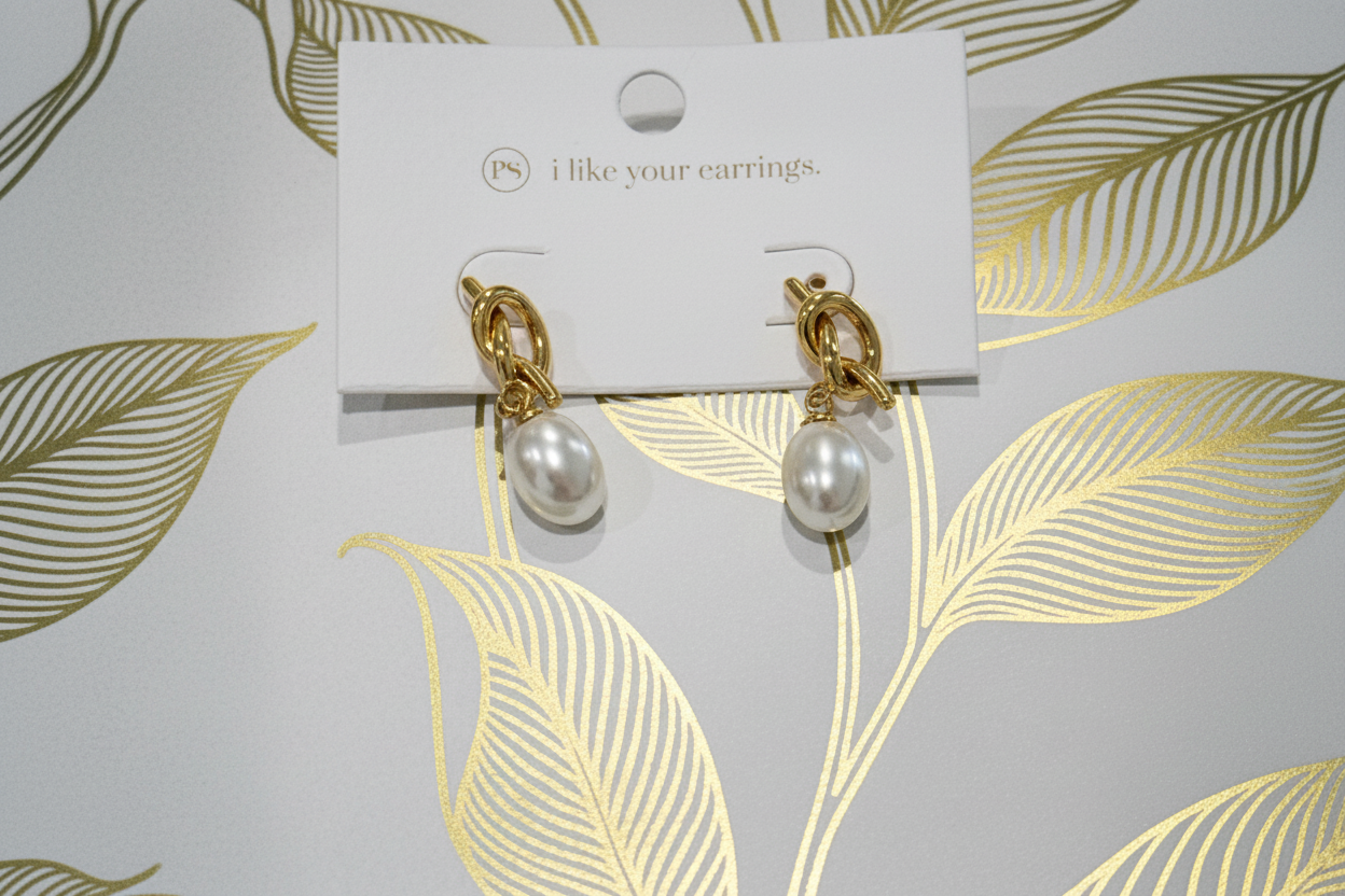 Tie The Knot Earrings- WATERPROOF-How Cute is That? Boutique