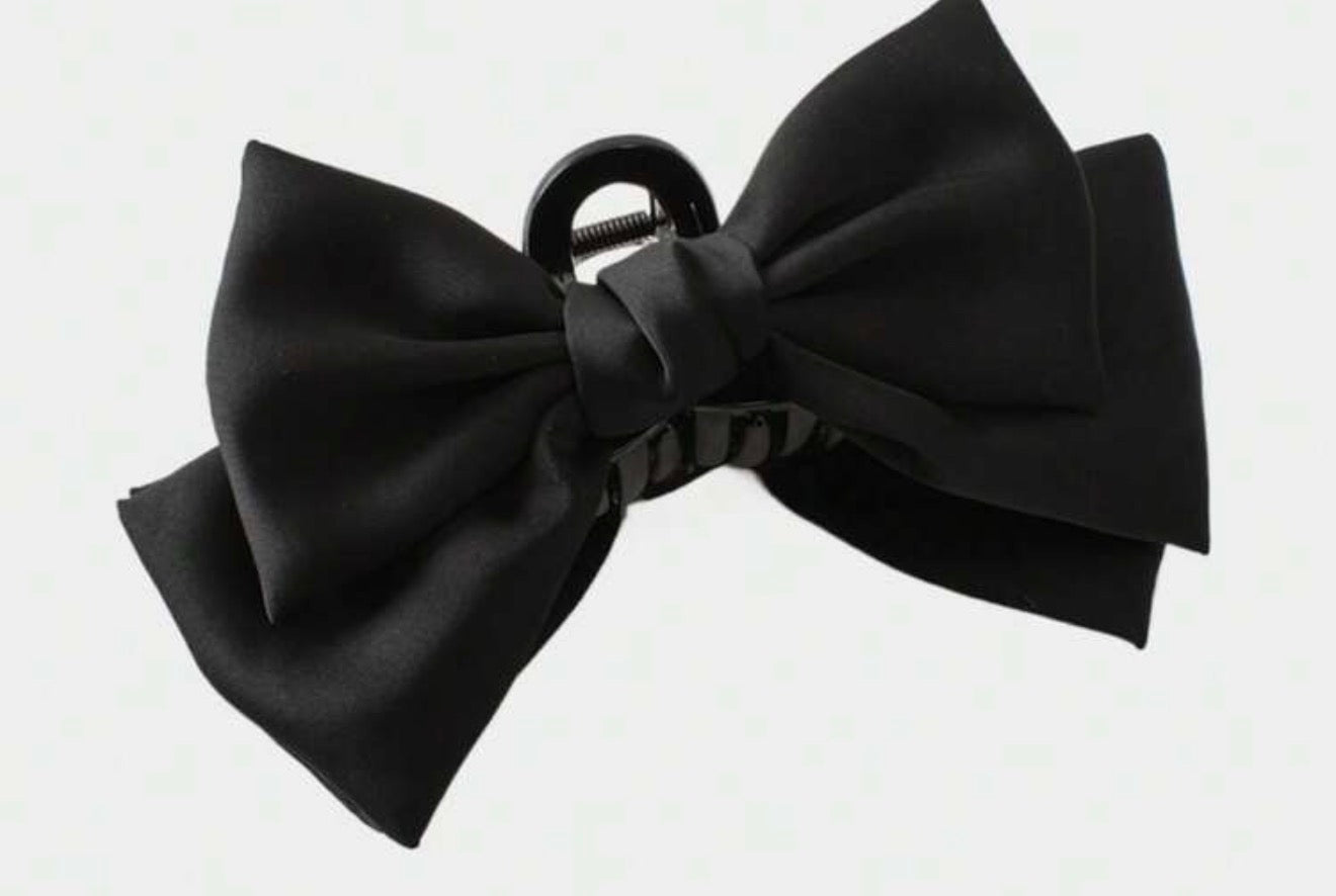 Fabric Bow Hair Claw- large-How Cute is That? Boutique