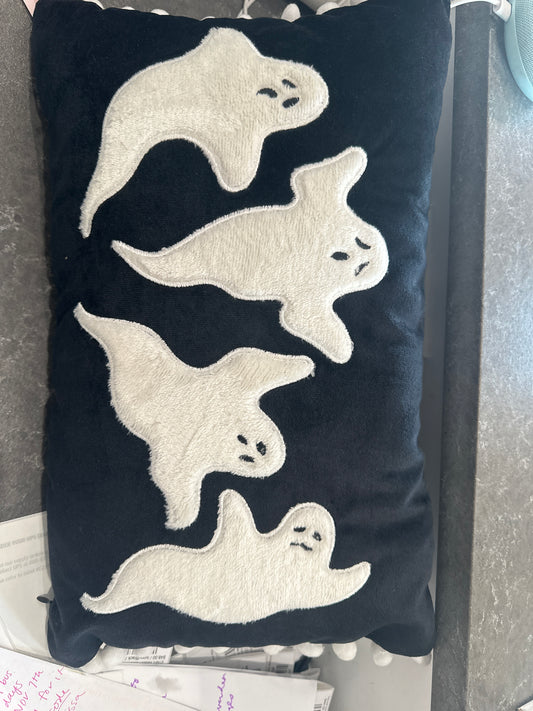Ghost Velvet Pillow