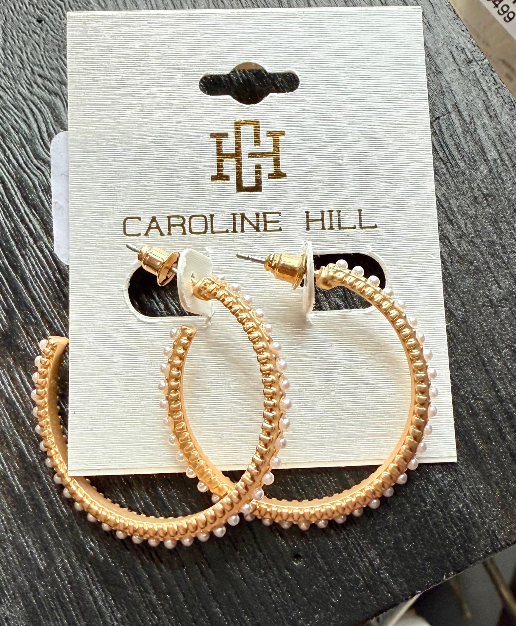 Woodard Pearl Hoop Earrings-How Cute is That? Boutique