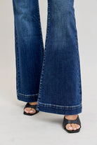 High Waist Trouser Flare Denim- PETITE-How Cute is That? Boutique