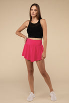 Wide Band Tennis Skirt with Zippered Back Pocket-How Cute is That? Boutique