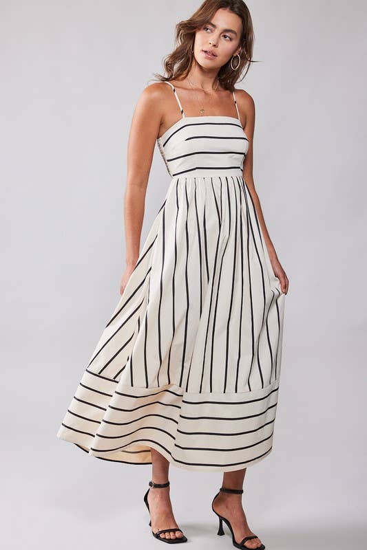 Wildflower Striped Maxi Dress