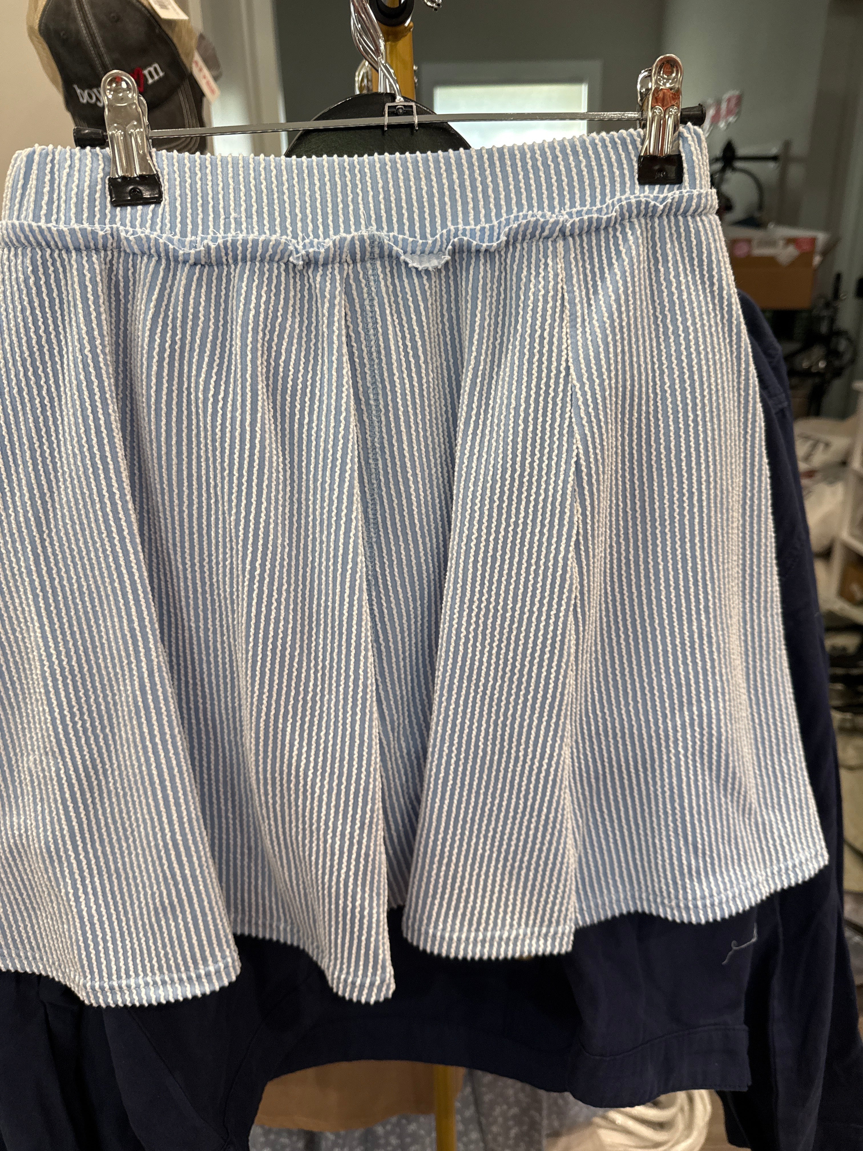 Blue Ribbed Top and Matching Skort-How Cute is That? Boutique