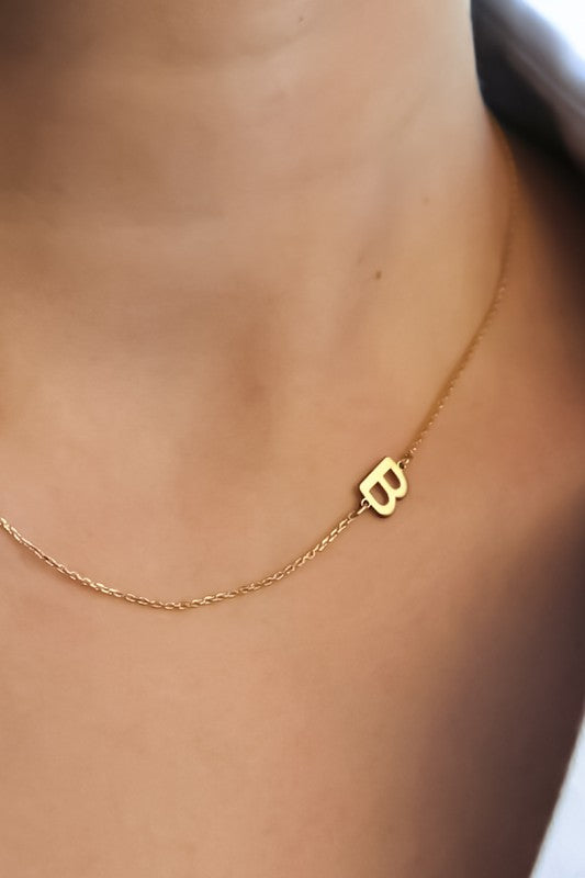 Initial Necklace (Waterproof)-How Cute is That? Boutique