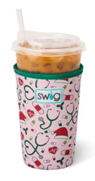 Santas scrubs coffee coolie-How Cute is That? Boutique