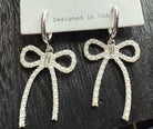 Pearl Bow Drop Earrings-How Cute is That? Boutique