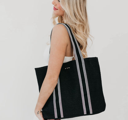 Ruby Raffia Tote Bag
