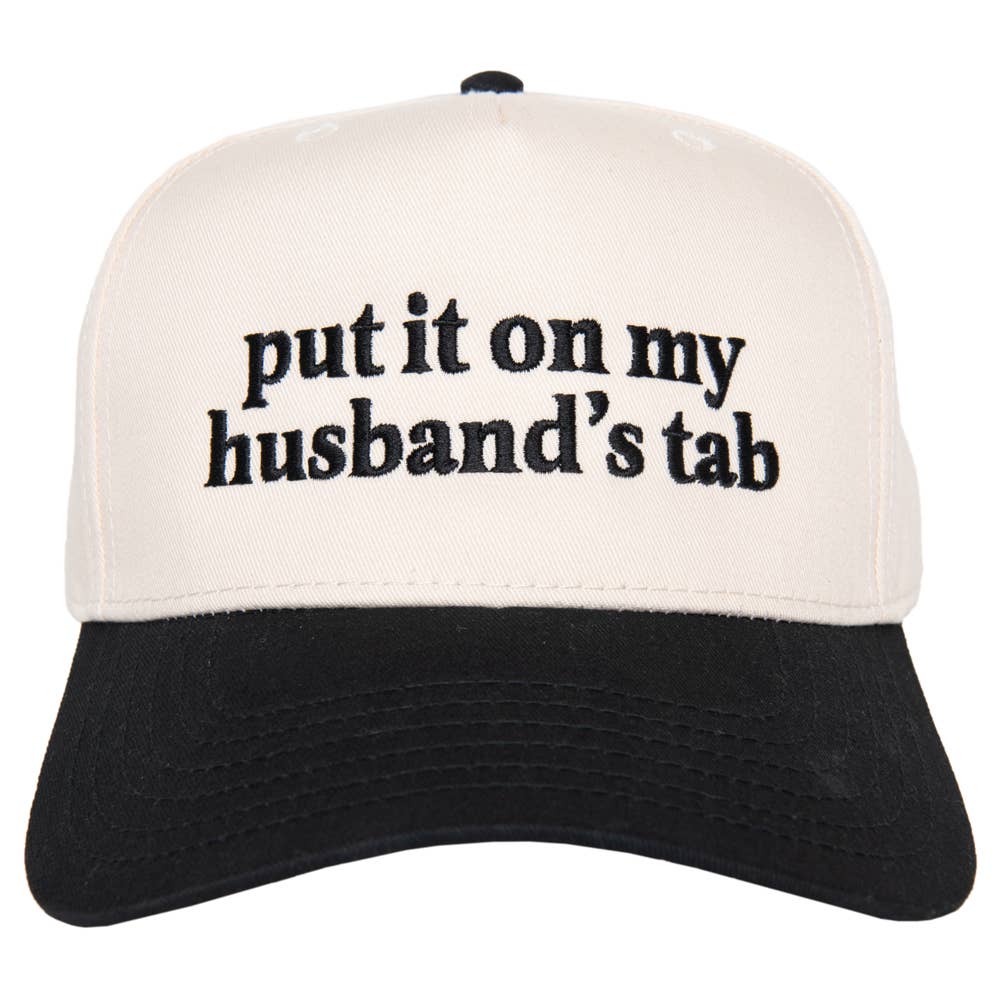 Put It On My Husband's Tab Wholesale Two-Toned Vintage Hat-How Cute is That? Boutique
