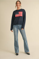 American flag print crochet knit top-How Cute is That? Boutique