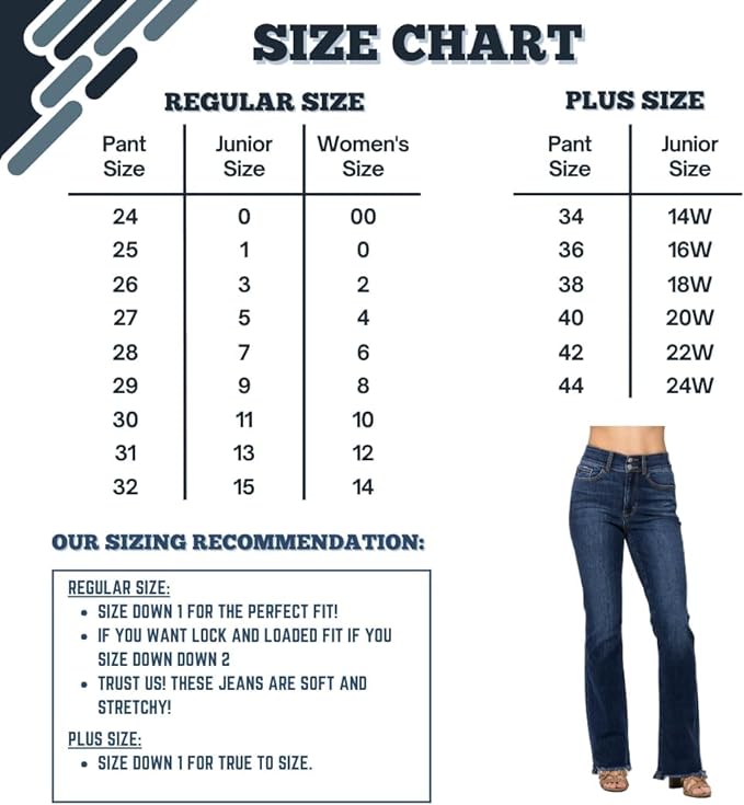 Judy Blue Women's High-Rise Raw Hem Tall Flare Jeans 82343-How Cute is That? Boutique