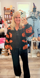 Halloween Pumpkin and Bat Cardigan-How Cute is That? Boutique