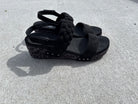 Corky's Black with Leopard Sandals-How Cute is That? Boutique