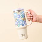 40 oz Take Me Everywhere Tumbler-Beyond Blooms Blue Green-How Cute is That? Boutique