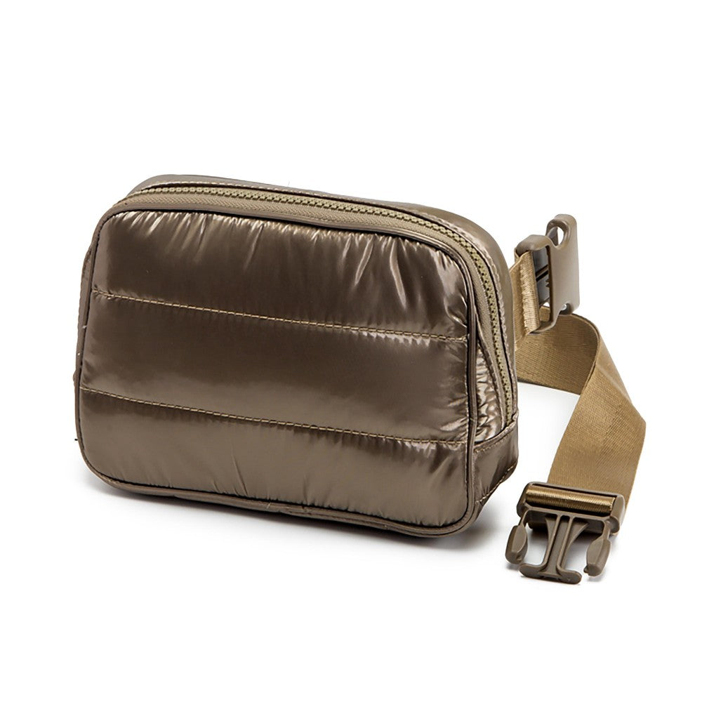 Glossy Puffer Belt Bag-How Cute is That? Boutique
