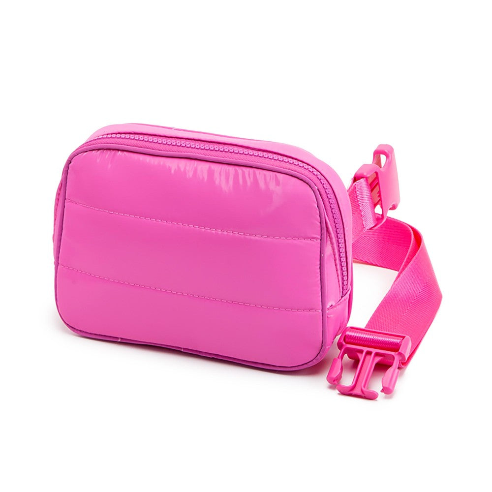 Glossy Puffer Belt Bag-How Cute is That? Boutique