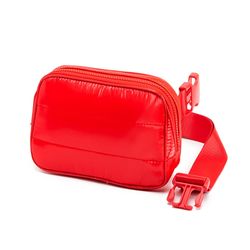Glossy Puffer Belt Bag-How Cute is That? Boutique