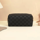 Vegan Leather Checker Pouch-How Cute is That? Boutique