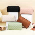 Vegan Leather Checker Pouch-How Cute is That? Boutique