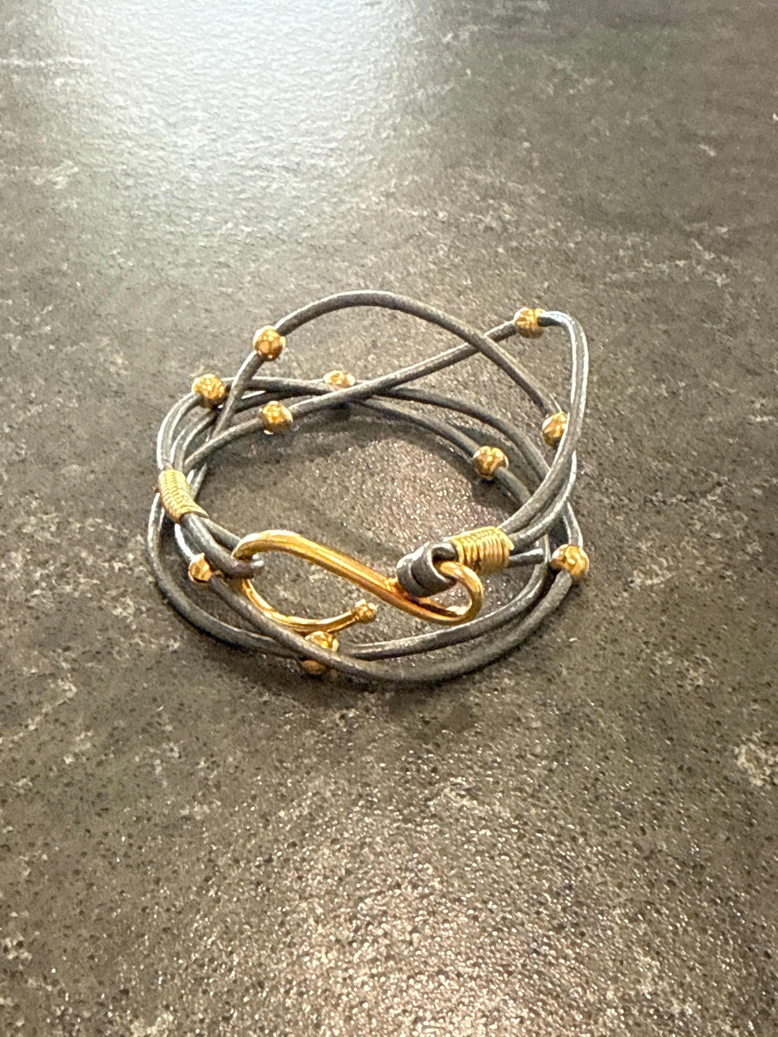 Wrap Bracelet with Gold Beads-How Cute is That? Boutique