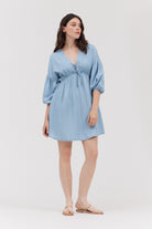Chambray mini dress-How Cute is That? Boutique