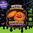 Fun Doh Spooky Steamer squishies shaped like dumplings, glowing green in the dark for spooky sensory fun.

