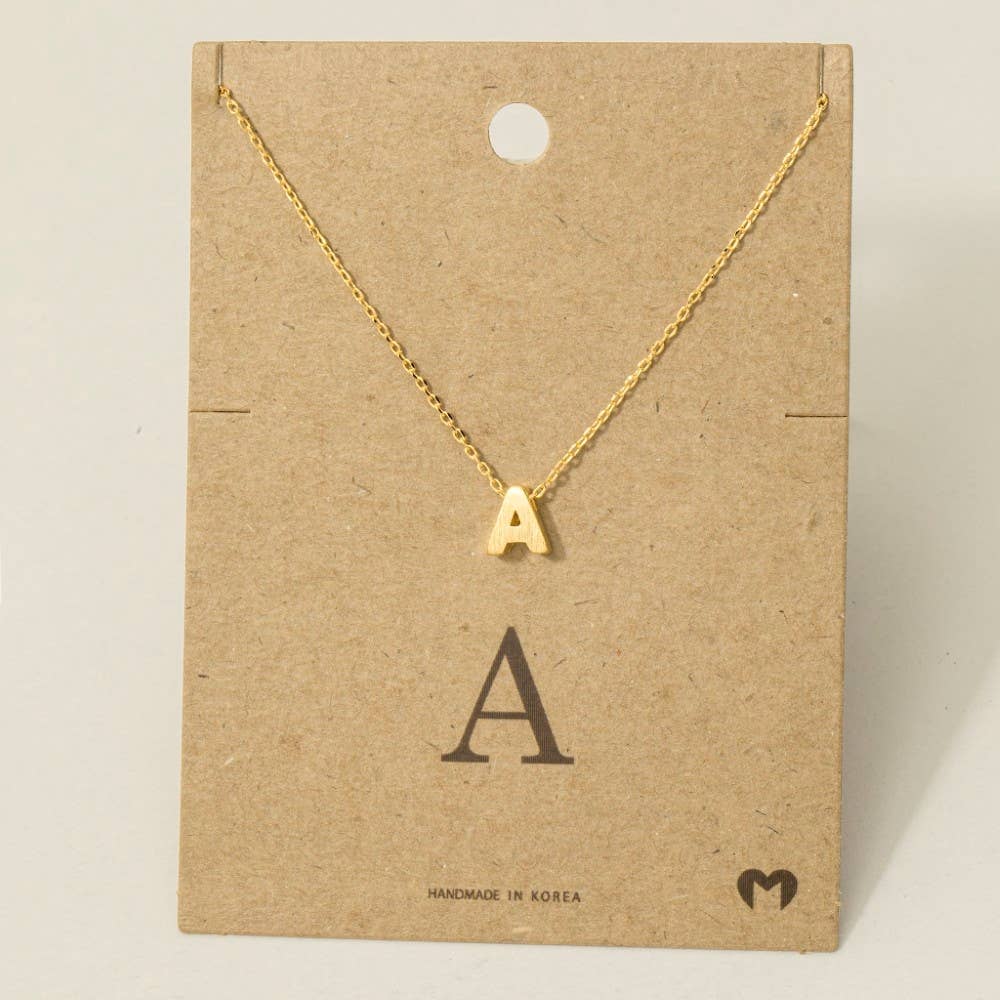 Initial Pendant Necklace-How Cute is That? Boutique