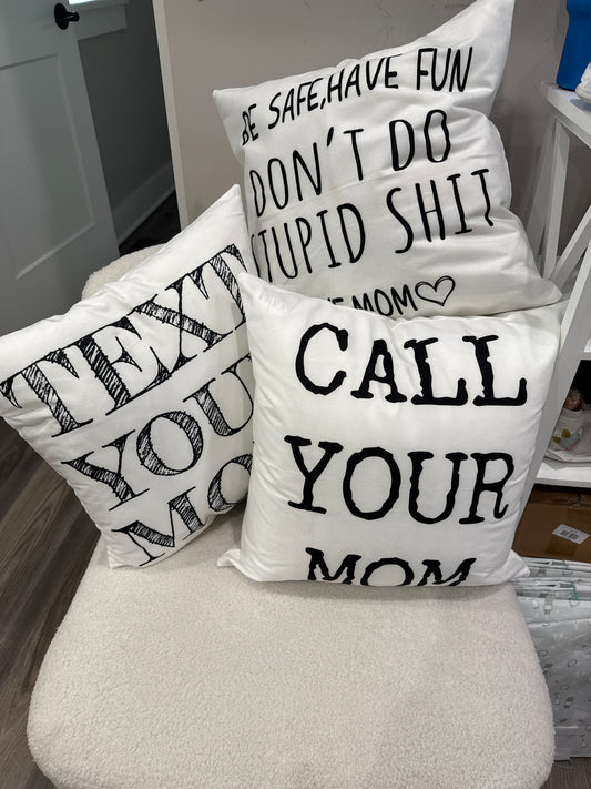 Call your mom pillow