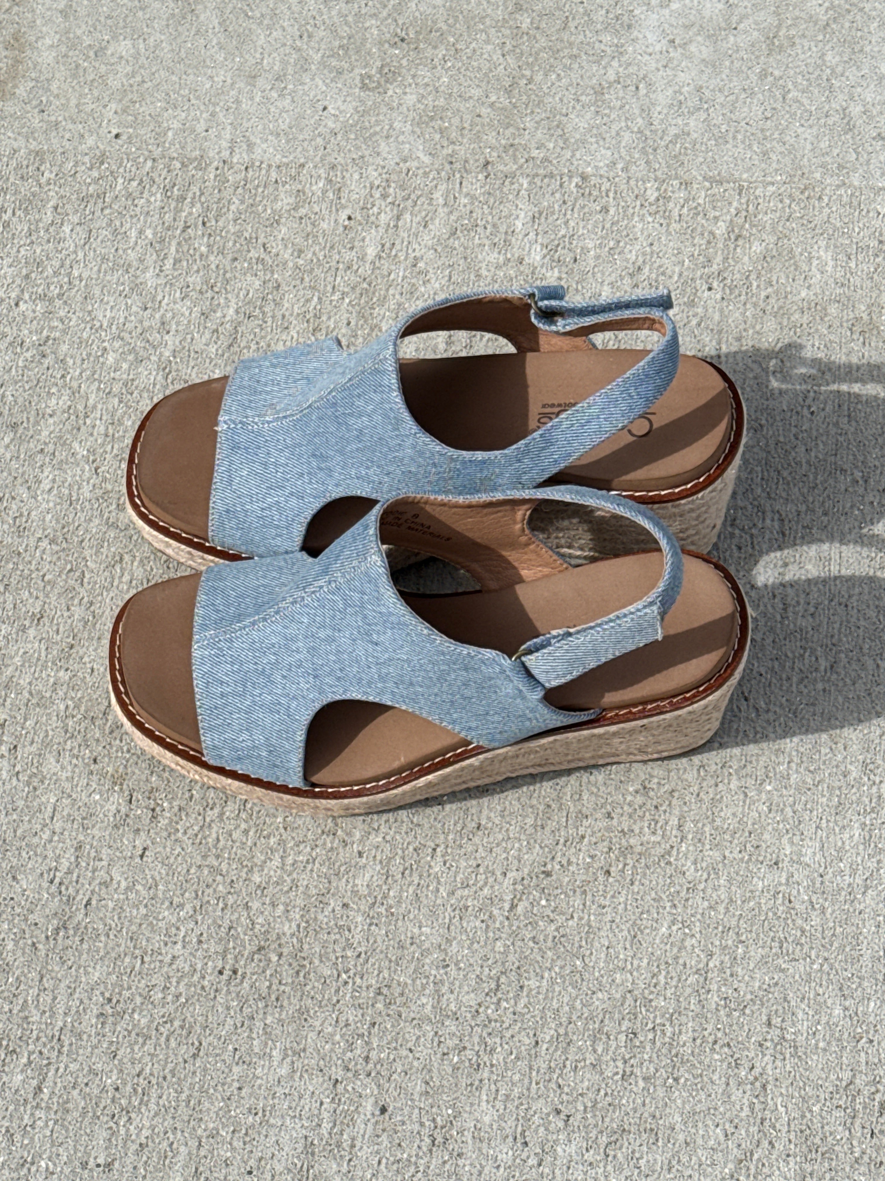 Corky's Denim Blue Wedges-How Cute is That? Boutique