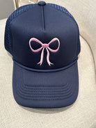 Trucker Hat-Bow navy-How Cute is That? Boutique