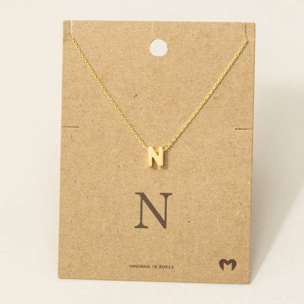 Initial Pendant Necklace-How Cute is That? Boutique
