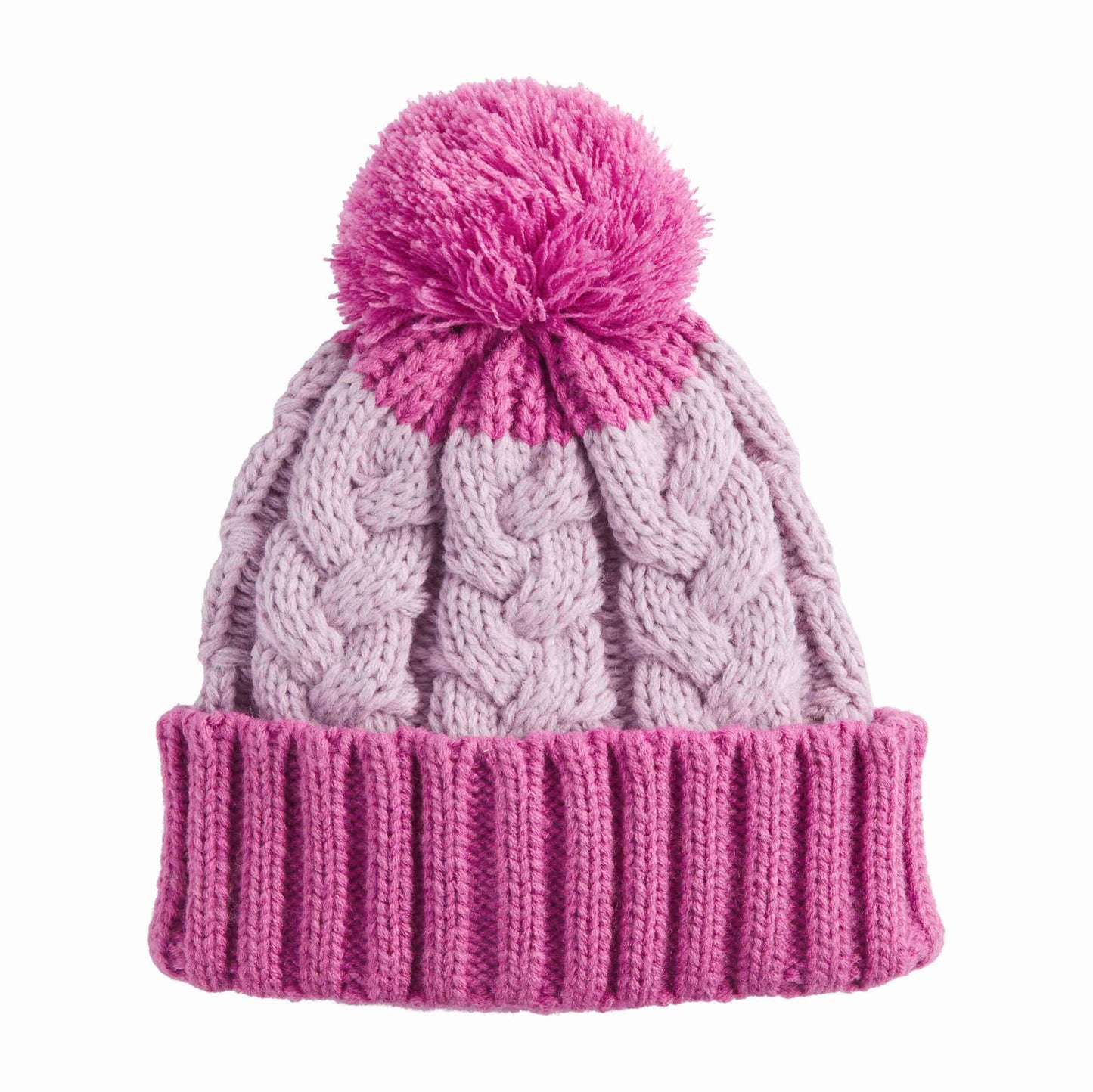 COLOR BLOCK BEANIE HAT in PINK