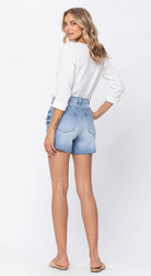 HW Distressed Denim Judy Blue Shorts-How Cute is That? Boutique
