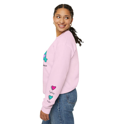 This Mama Wears her Heart on her Sleeve Custom Crewneck Sweatshirt