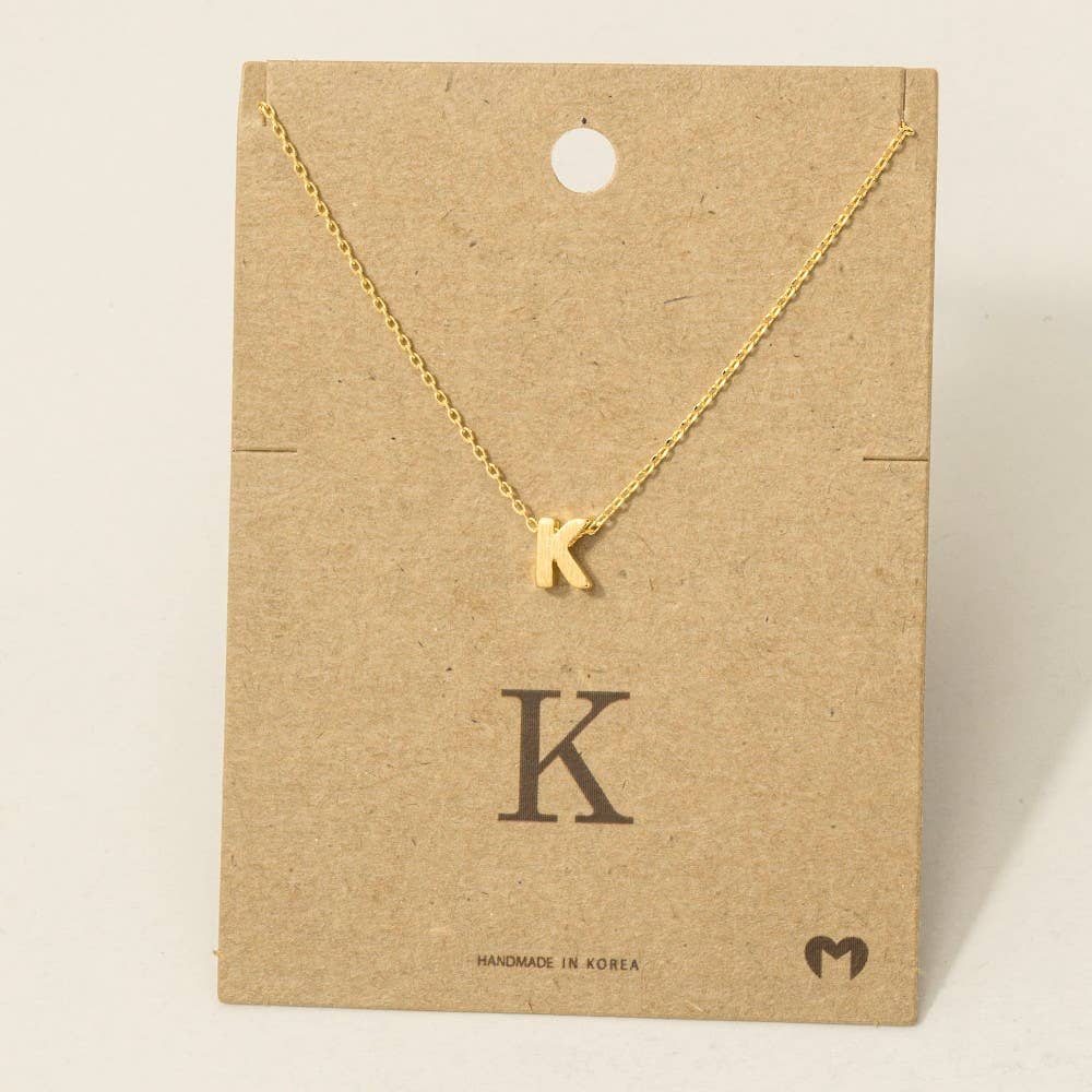 Initial Pendant Necklace-How Cute is That? Boutique